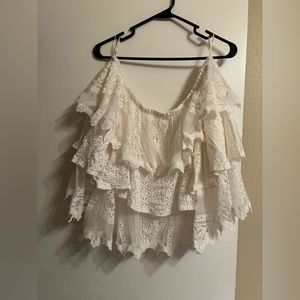 VICI Lace Off the Shoulder Top